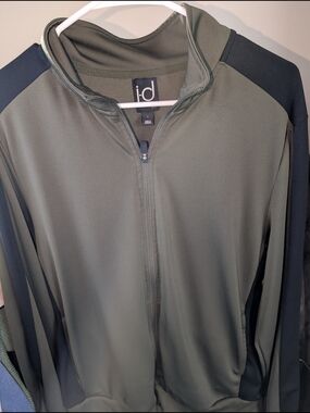 i.d Olive Green Lightweight Zip Jacket